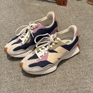 Women’s Retro Runner Sneakers in Navy, Pink & Cream